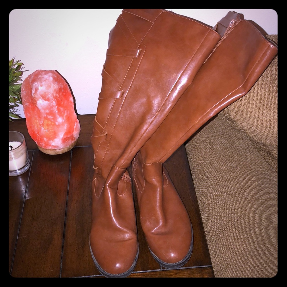 Camel Wide Calf Boot